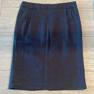 Vintage Banana Republic black linen pencil skirt